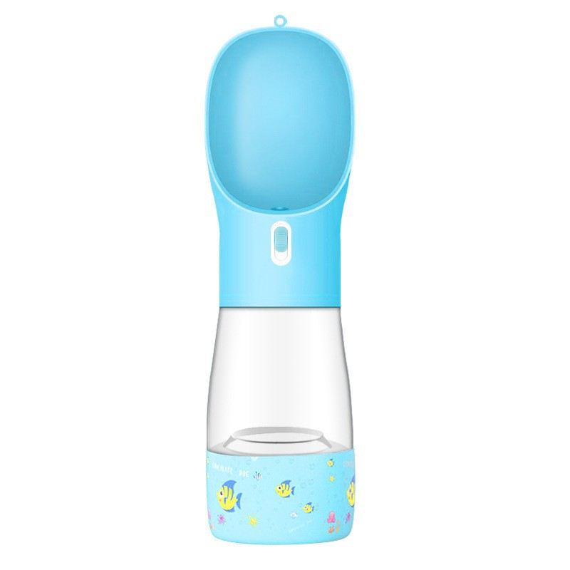 Portable Pet Water Bottle with Feeder Bow