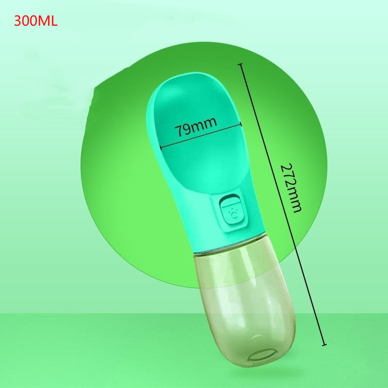 Portable Pet Water Bottle with Feeder Bow