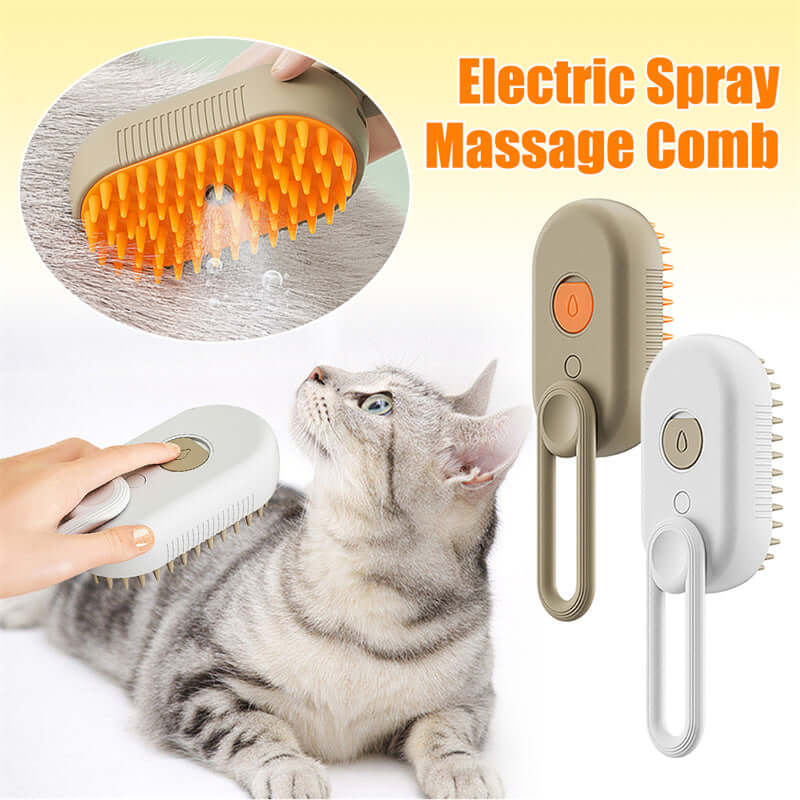 4-in-1 Steam Cat Brush Grooming