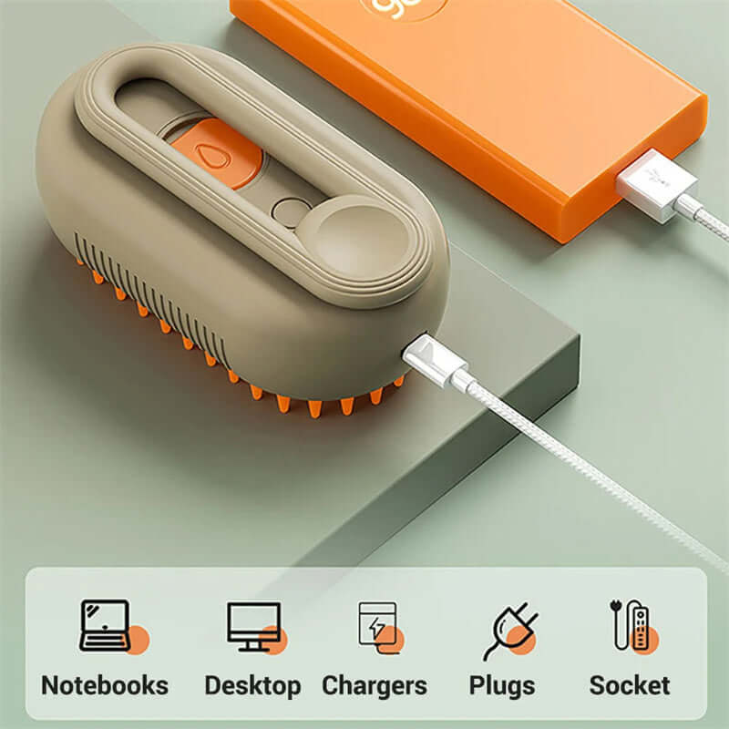 4-in-1 Steam Cat Brush Grooming