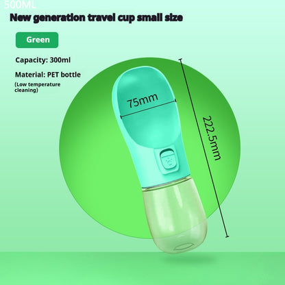 Portable Pet Water Bottle with Feeder Bow