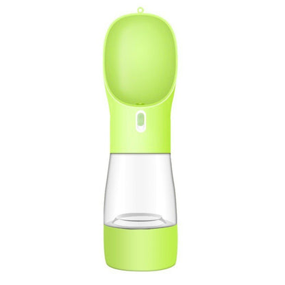 Portable Pet Water Bottle with Feeder Bow