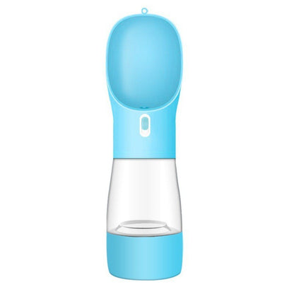 Portable Pet Water Bottle with Feeder Bow
