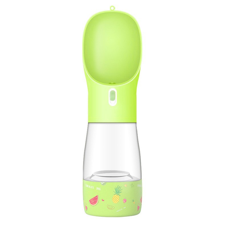 Portable Pet Water Bottle with Feeder Bow