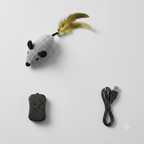 Remote control mouse cat toy with charging cable and control unit