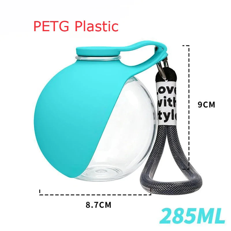 285ML portable pet water dispenser for puppies and small dogs with convenient built-in drinking bowl |AZPaws