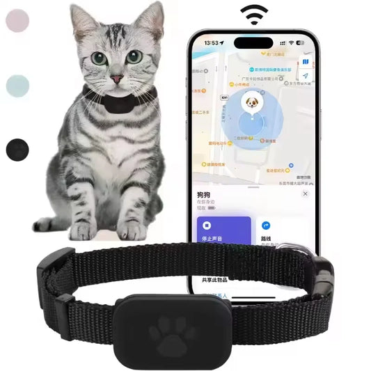 Multifunctional Pet Smart G12 GPS Tracker Mini Anti-Lost Collar Waterproof Locator for Dogs & Cats (Compatible with iOS/Android)