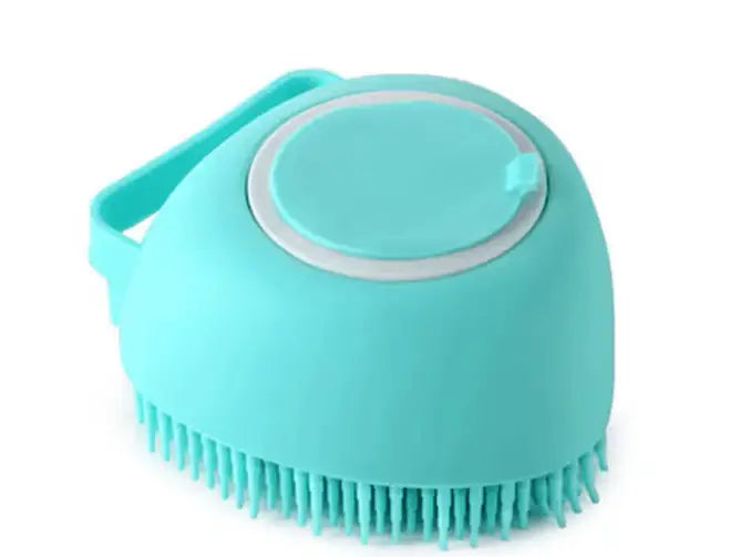 Turquoise silicone scrubber pets with soft bristles|AZPaws