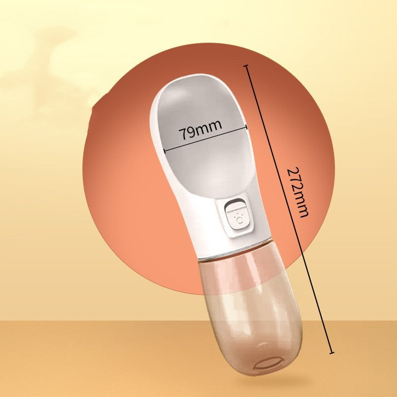 Portable Pet Water Bottle with Feeder Bow