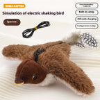 Rechargeable flapping bird sparrow, lifelike chirp tweet, touch activated kitten toy interactive cat exercise toys for all breeds-AZPaws