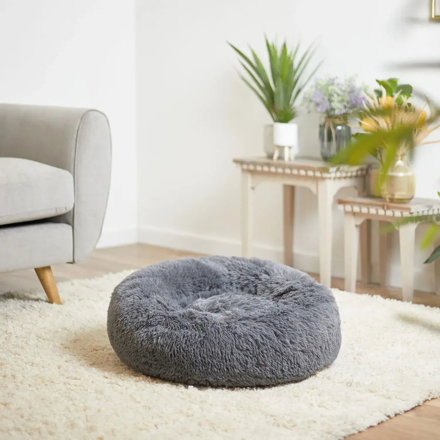 Silentnight Calming Plush Donut Pet Bed-AZPaws