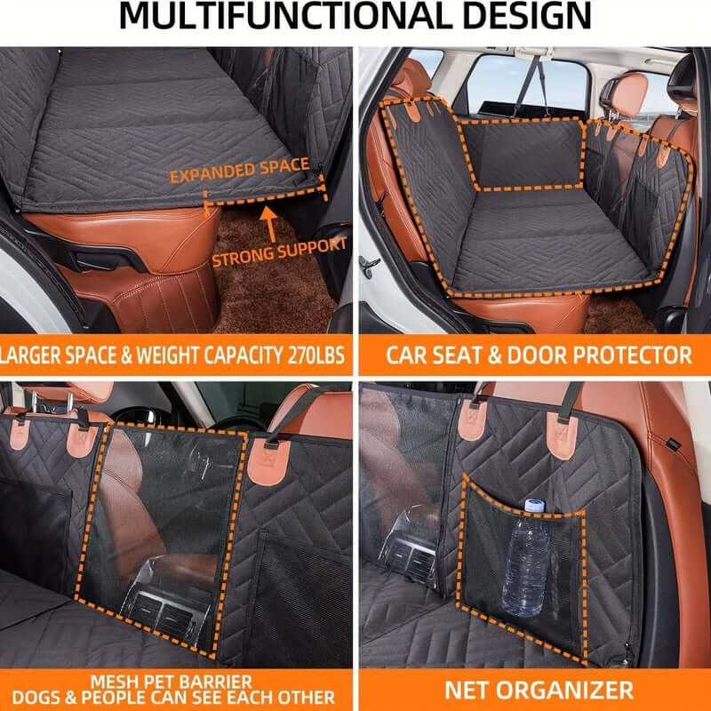 Dog car crate alternative for SUV no bars no cage fully enclosed soft sided with hard floor support | AZPaws