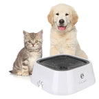 This spill-proof pet water bowl features an innovative floating design that effectively prevents water from spilling, making it suitable for home-AZPaws