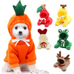Cute fruit dog hoodie with fleece lining - warm winter clothes for small dogs Chihuahuas Yorkies - AZPaws
