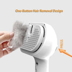 A pet spray grooming comb for dogs and cats, removing floating hair and fluffs - AZPaws