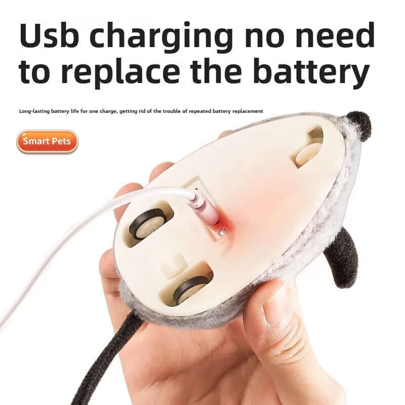 Product with USB charging cable held in a hand, labeled 'Smart Pets'.- AZPaws