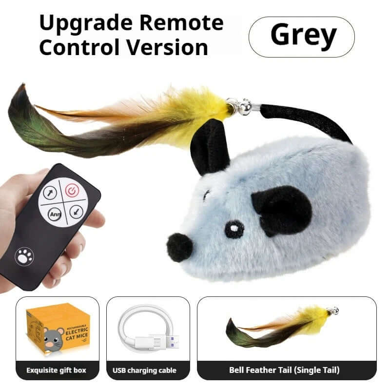 Operated via wireless remote, this toy allows for dynamic movement, giving pet owners easy control over its path, enhancing the interactive play experience - AZPaws