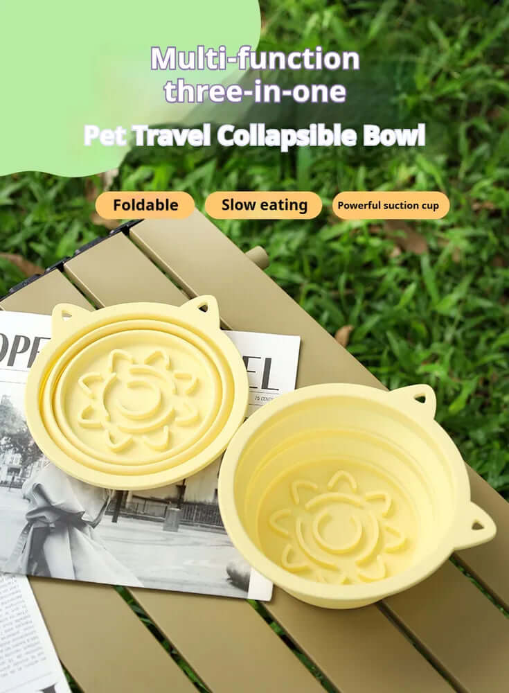 Portable 3-in-1 pet travel bowl for food and water-AZPaws