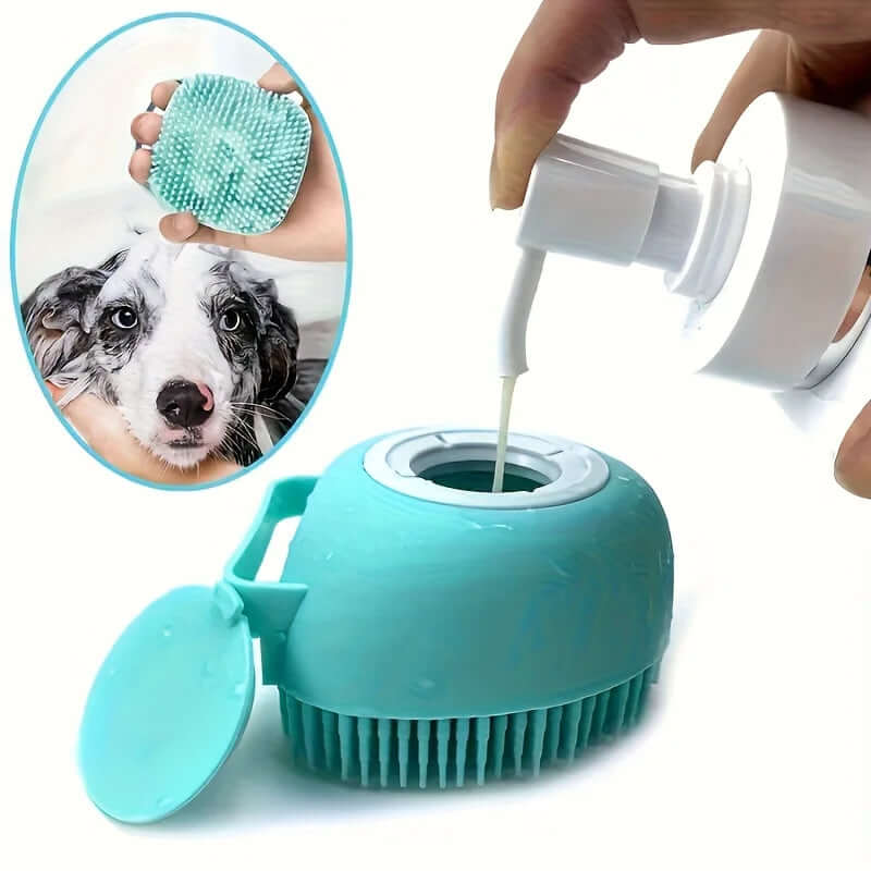 Silicone pet grooming brush - azpaws