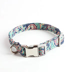 Solid green cotton dog collar - simple stylish design for all dog breeds - AZPaws