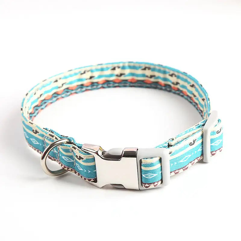 Amorous green cotton dog collar - durable bite-resistant design for dogs - AZPaws